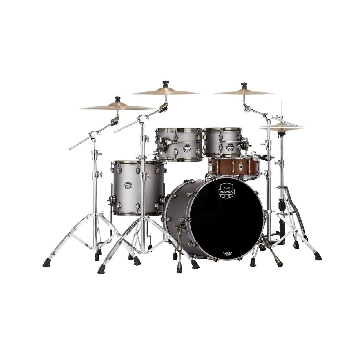 Mapex se504xbbpg batteria saturn evo 4 pezzi gun metal grey