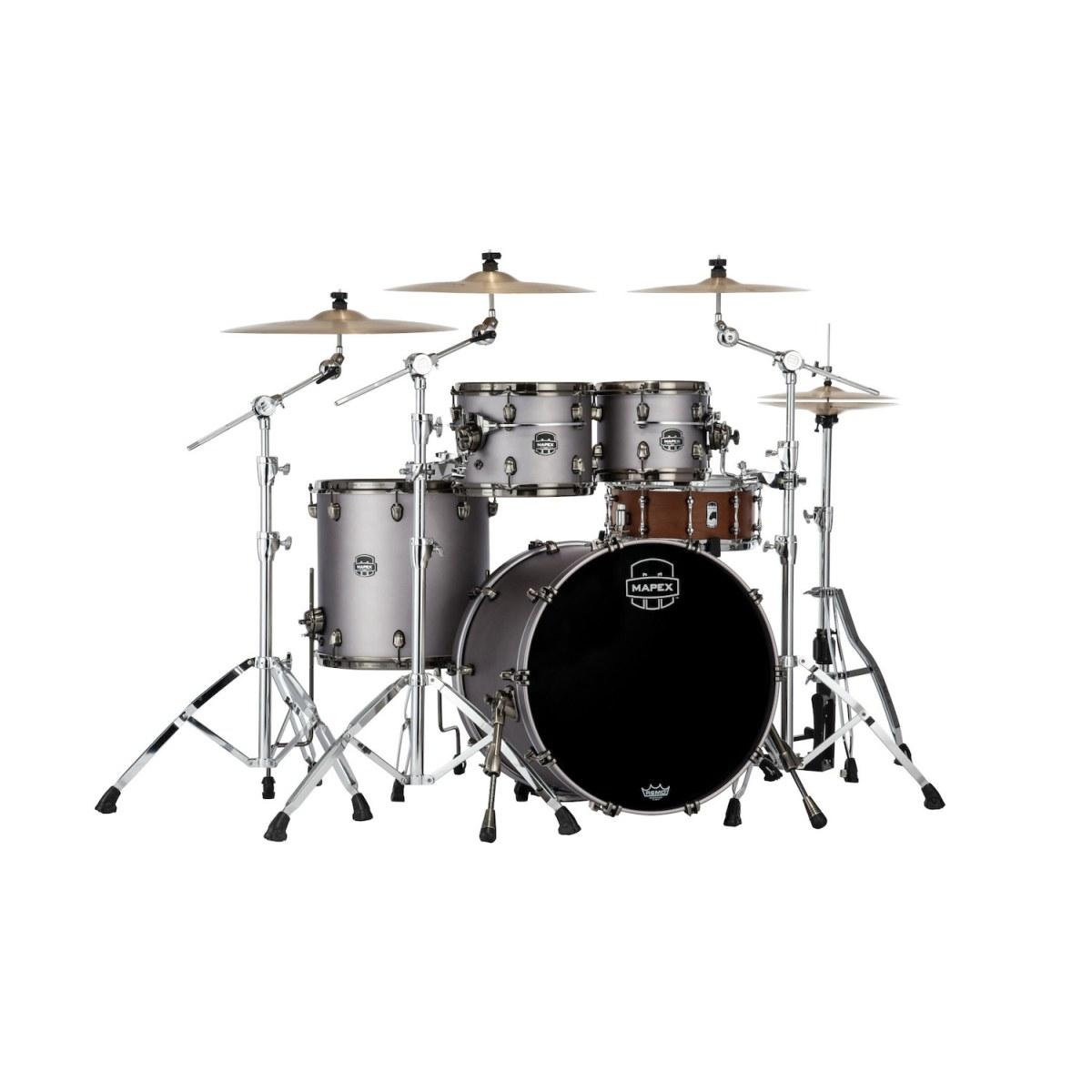 Mapex se529xbbpg batteria saturn evo 4 pezzi gun metal grey