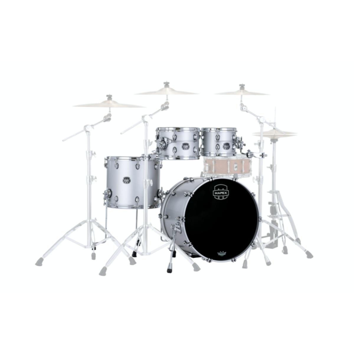 Mapex se529xmpd batteria saturn evo 4 pezzi iridium silver