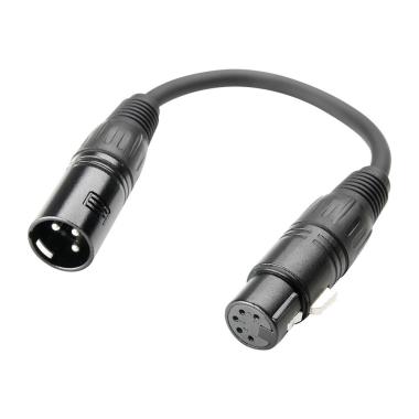 Adam hall k3 dhm0020 adattatore dmx xlr f 5 poli / xlr m 3 poli