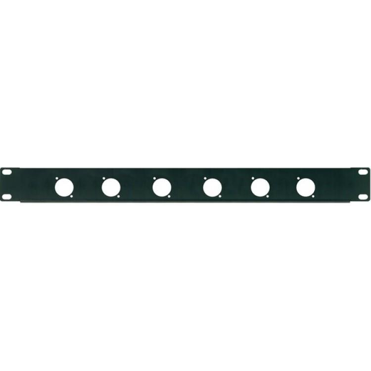 PROEL RK6N Pannello forato 1 unità rack con 6 fori di montaggio per connettori da incasso XLR/SPEAKON