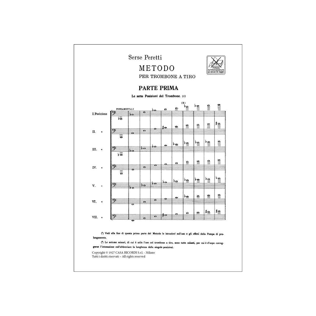 Metodo per trombone a tiro peretti 30