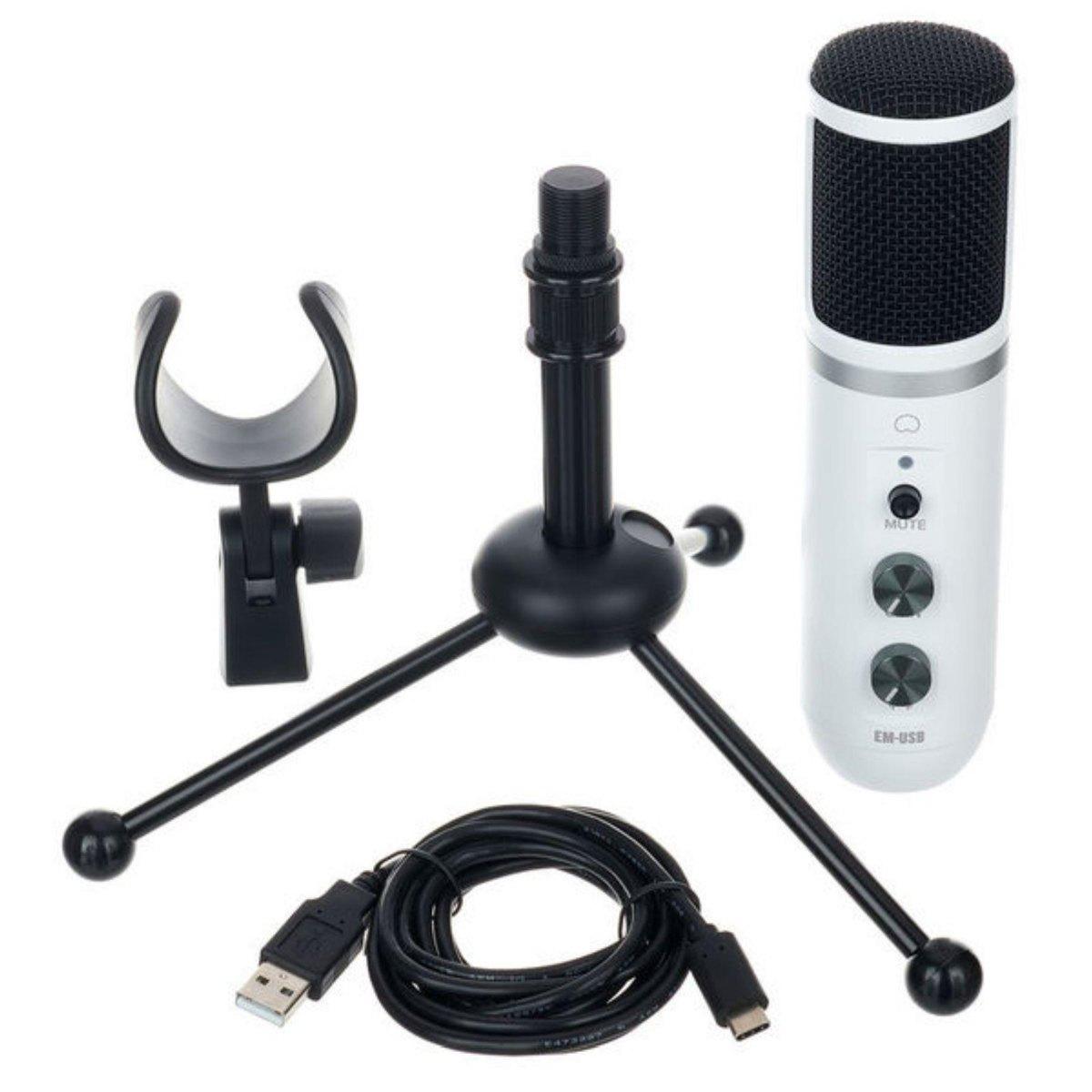 Mackie em-usb white microfono usb a condensatore da tavolo