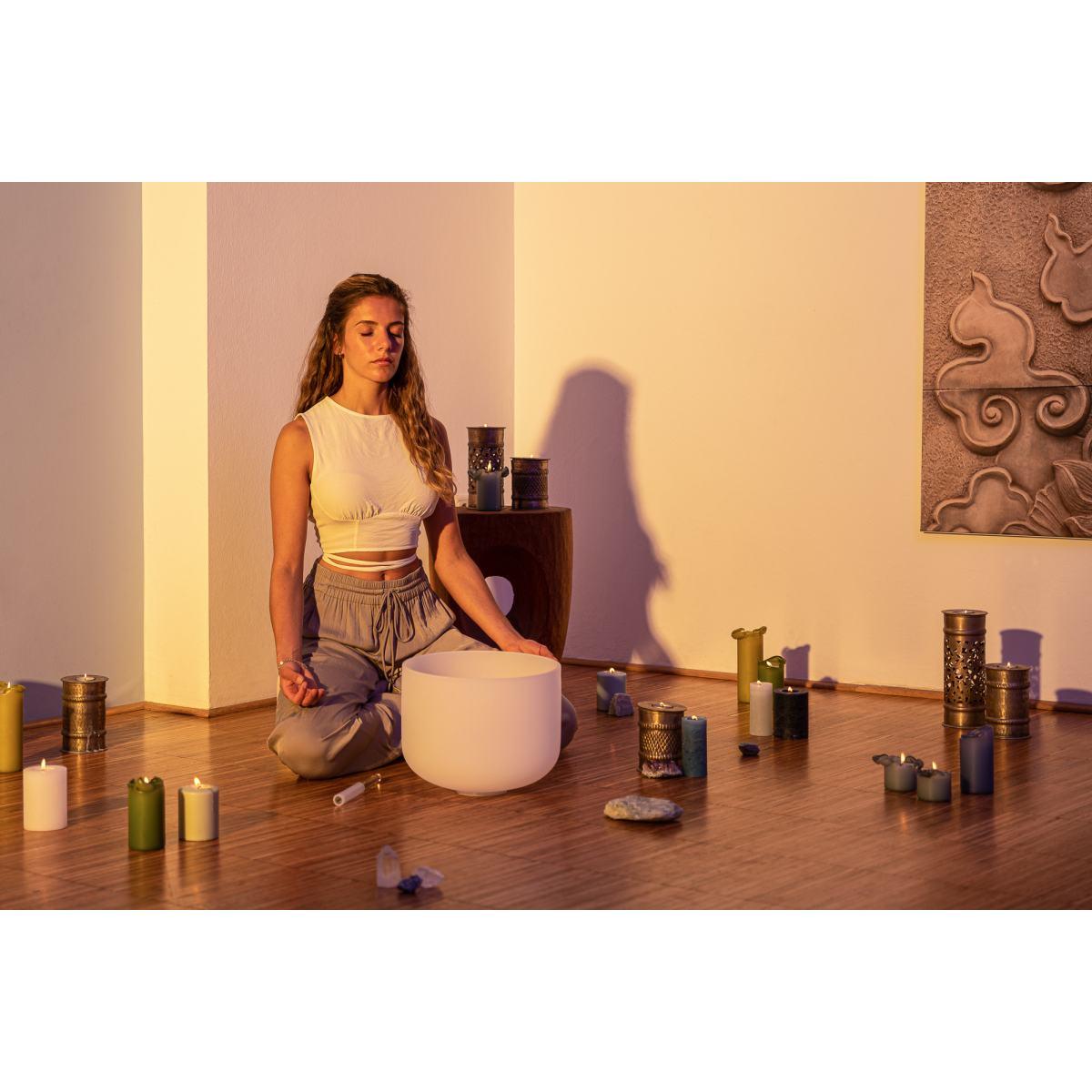 SONIC ENERGY CSB12F CAMPANA TIBETANA IN CRISTALLO DA 12" NOTA FA4 CHAKRA DEL CUORE