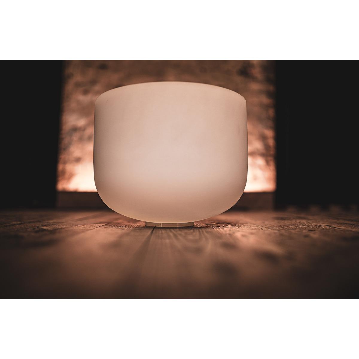 SONIC ENERGY CSB12E CAMPANA TIBETANA IN CRISTALLO DA 12" NOTA MI4 CHAKRA DEL PLESSO SOLARE