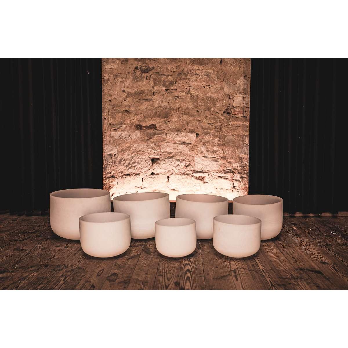 Sonic energy csbsetcha set chakra campane tibetane in cristallo da 7 pezzi, c, d, e, f, g, a, b