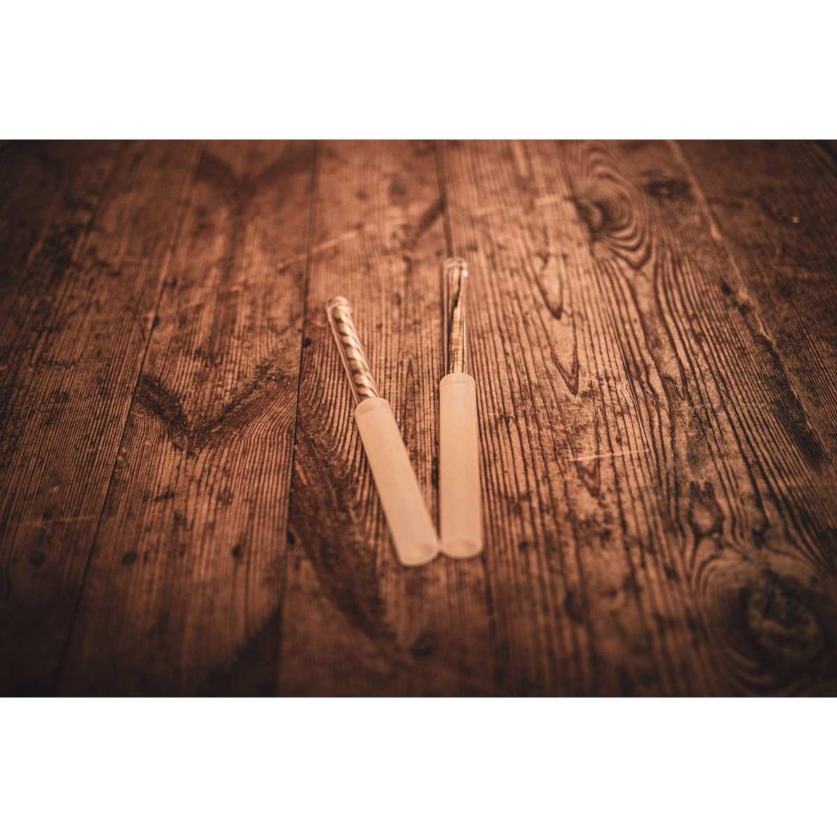 Sonic energy csbrhl asta per campana tibetana grande in cristallo semirivestita in silicone