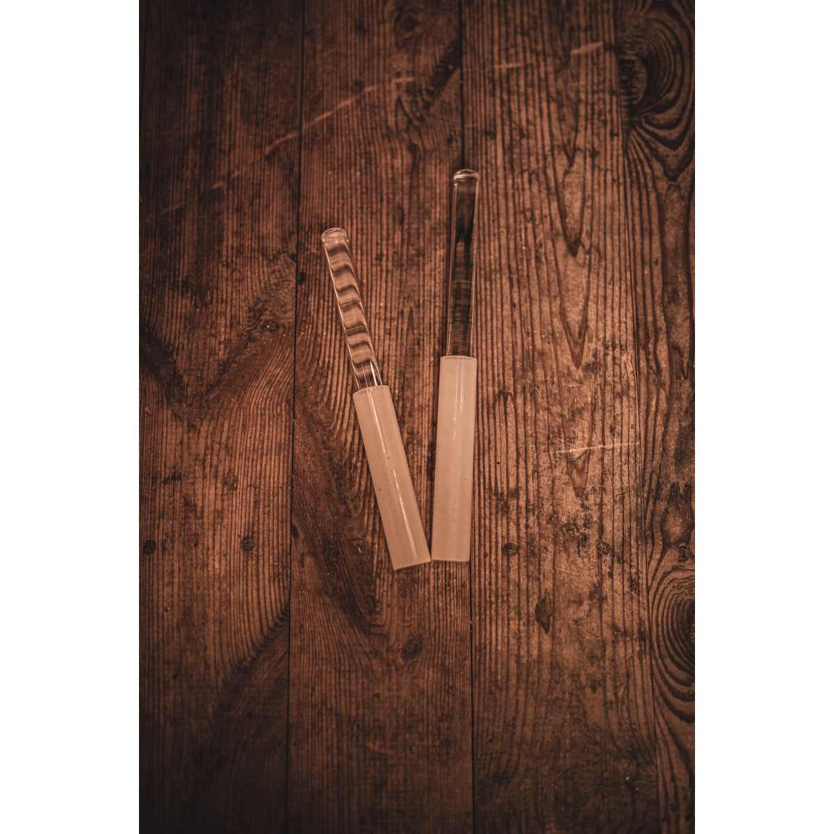 Sonic energy csbrhl asta per campana tibetana grande in cristallo semirivestita in silicone