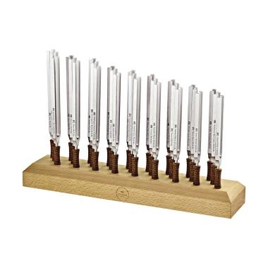 Sonic energy ttf-set-27 set di diapason per terapia planetaria da 27 pezzi incl. supporto