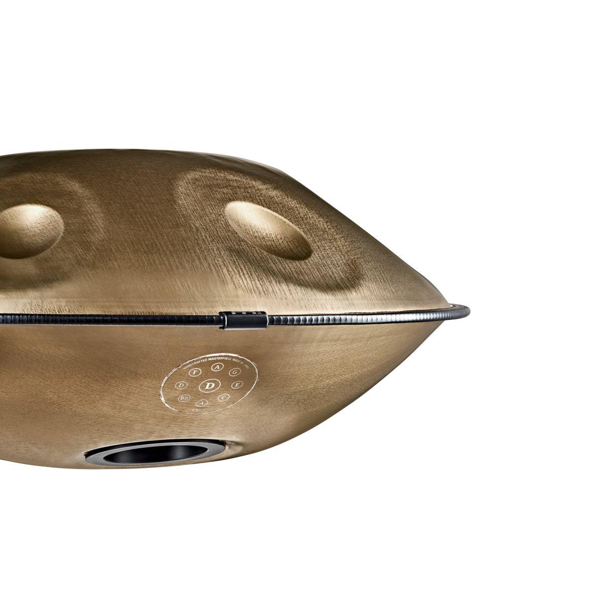 Sonic energy hpstl90 handpan in re kurd 9 note, vintage gold