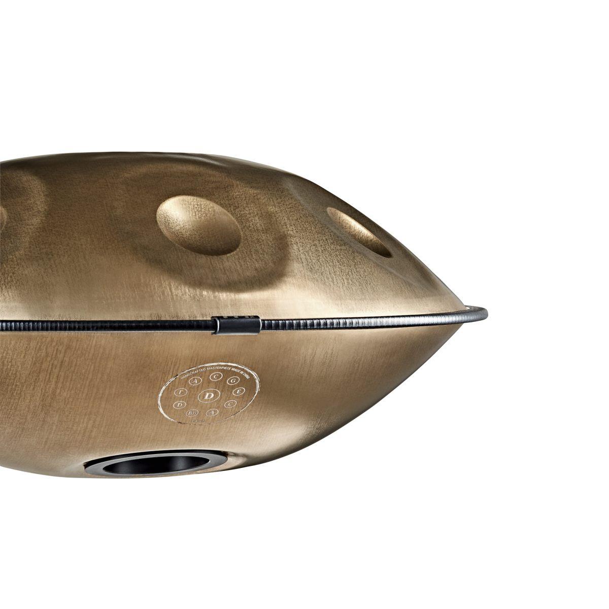 Sonic energy hpstl100 handpan in re kurd 10 note vintage gold