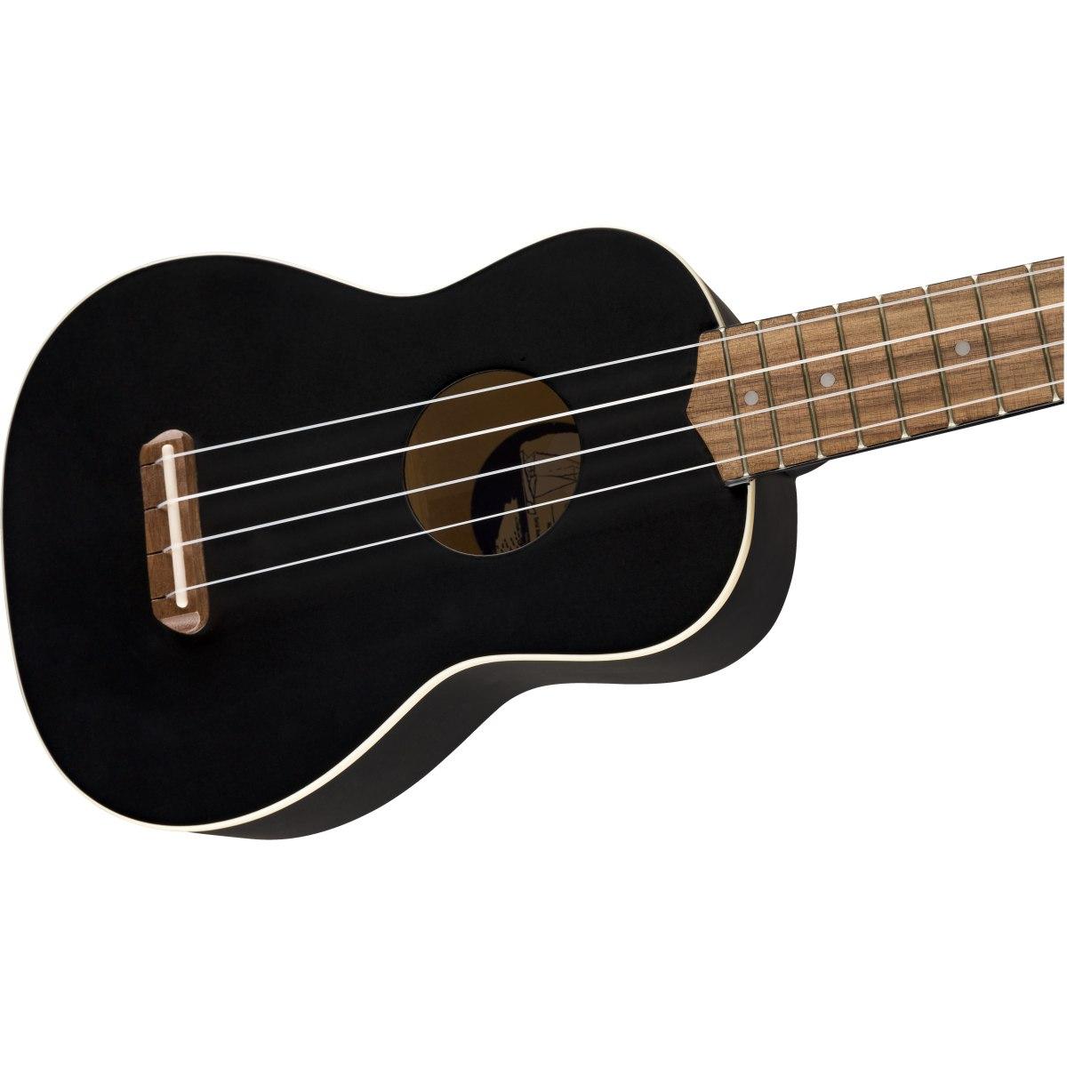 Fender venice ukulele soprano black