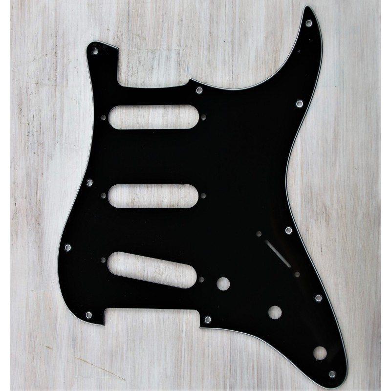 Pg03b battipenna stratocaster standard black 3 strati