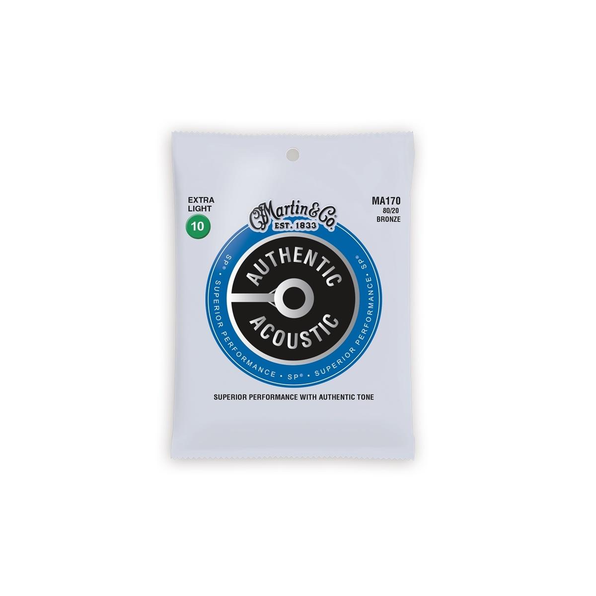 Martin ma170 set di corde per chitarra acustica bronze 10-47