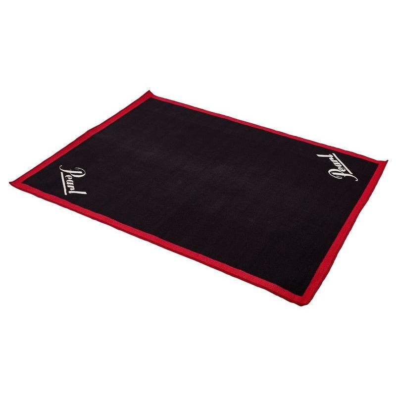 Pearl ppbrbrsm tappeto per batteria 168x137cm nero con bordo rosso
