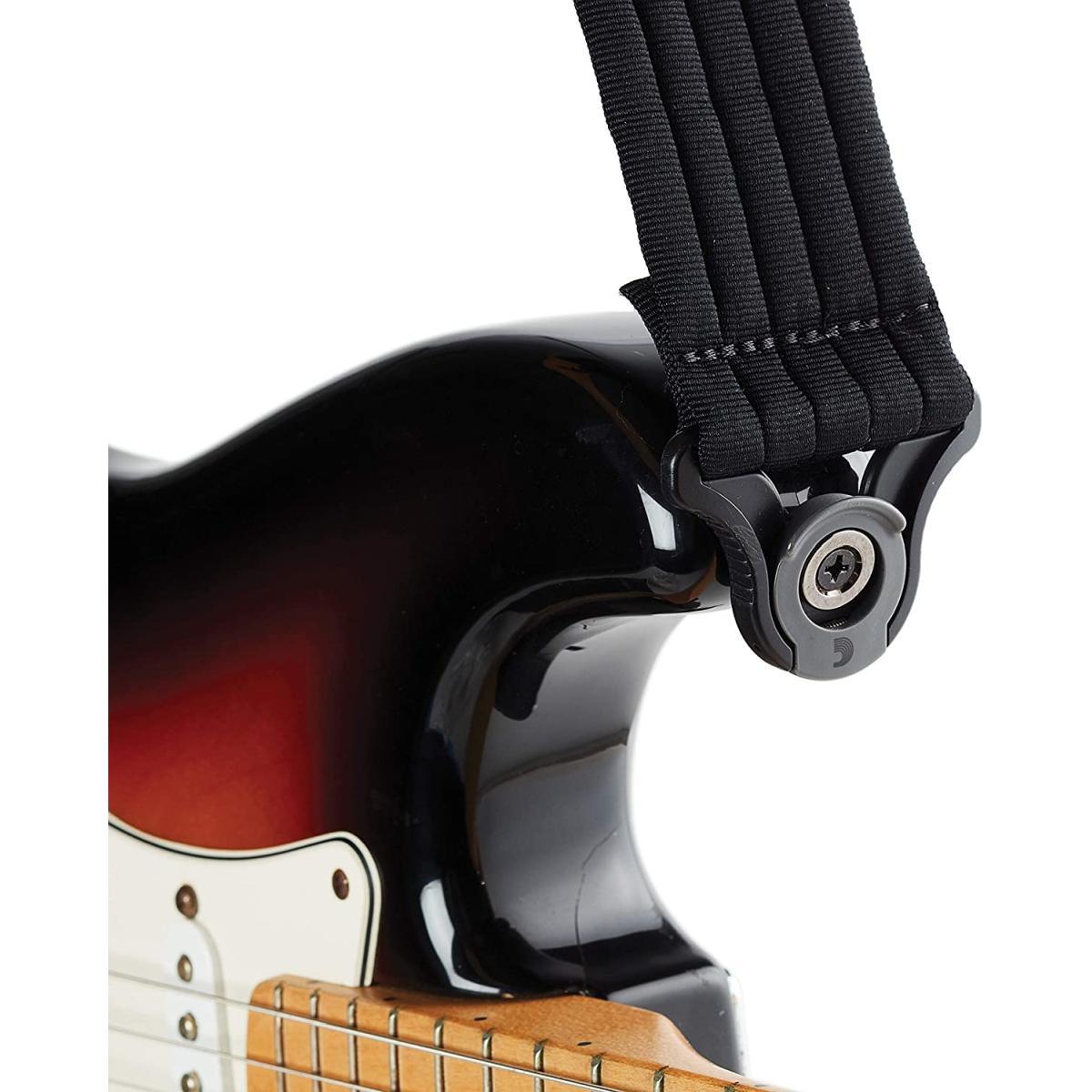 D'addario 50bal01 tracolla nera per chitarra con sistema auto lock