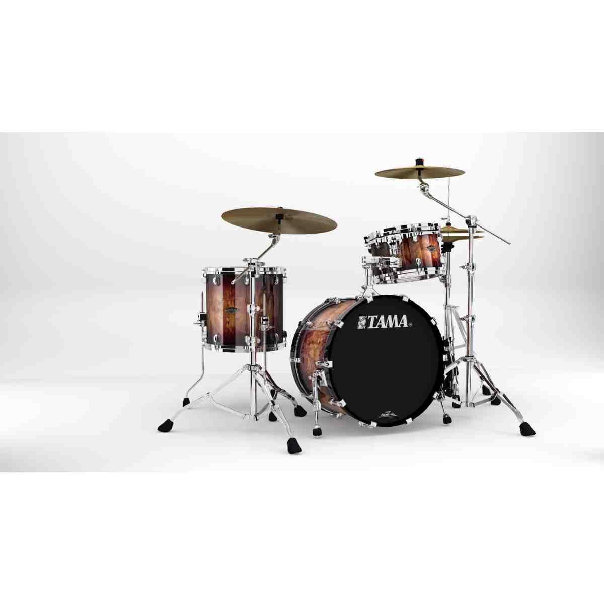 TAMA WBS30RS-MBR Starclassic Walnut/Birch 3-pezzi shell pack cassa 20 MOLTEN BROWN BURST