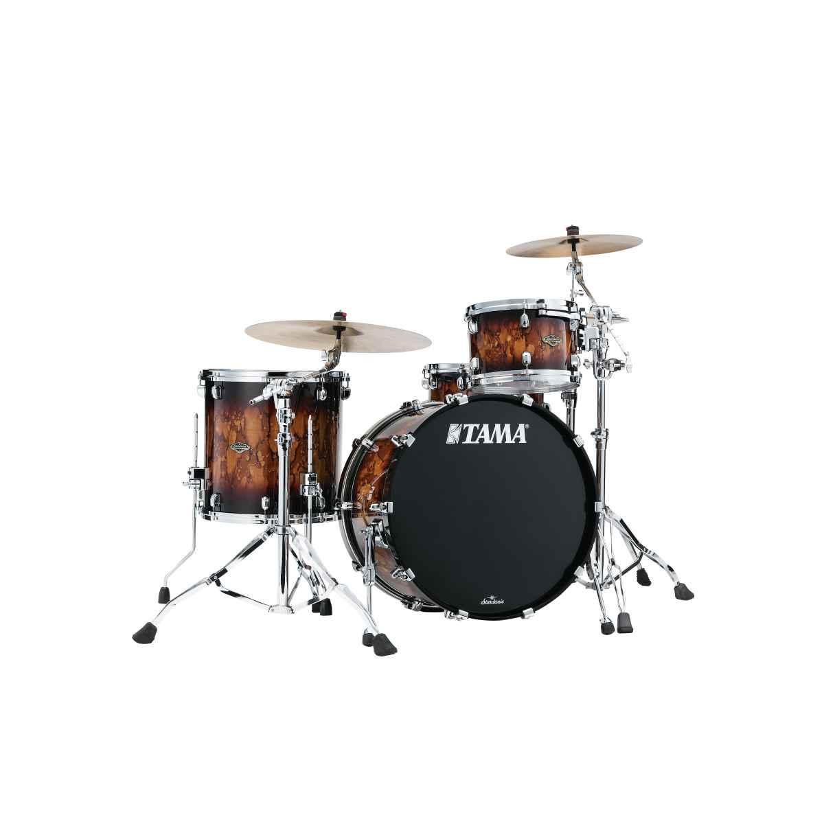 TAMA WBS32RZS-MBR Starclassic Walnut/Birch 3-pezzi shell pack cassa 22 MOLTEN BROWN BURST