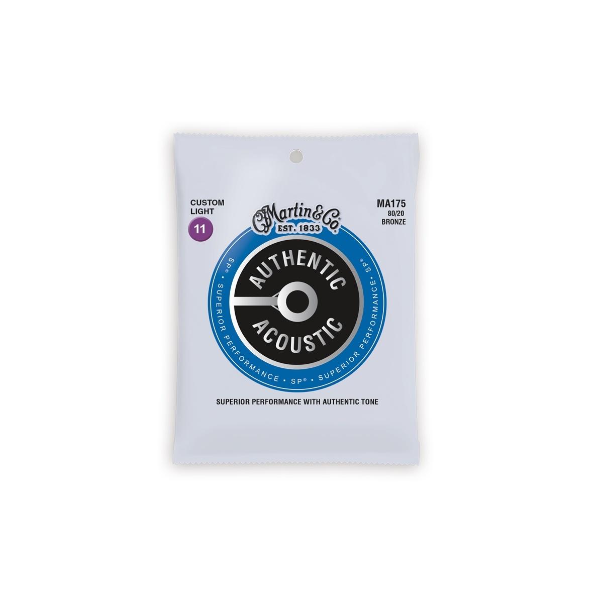 Martin ma175 set di corde per chitarra acustica bronze 011/52
