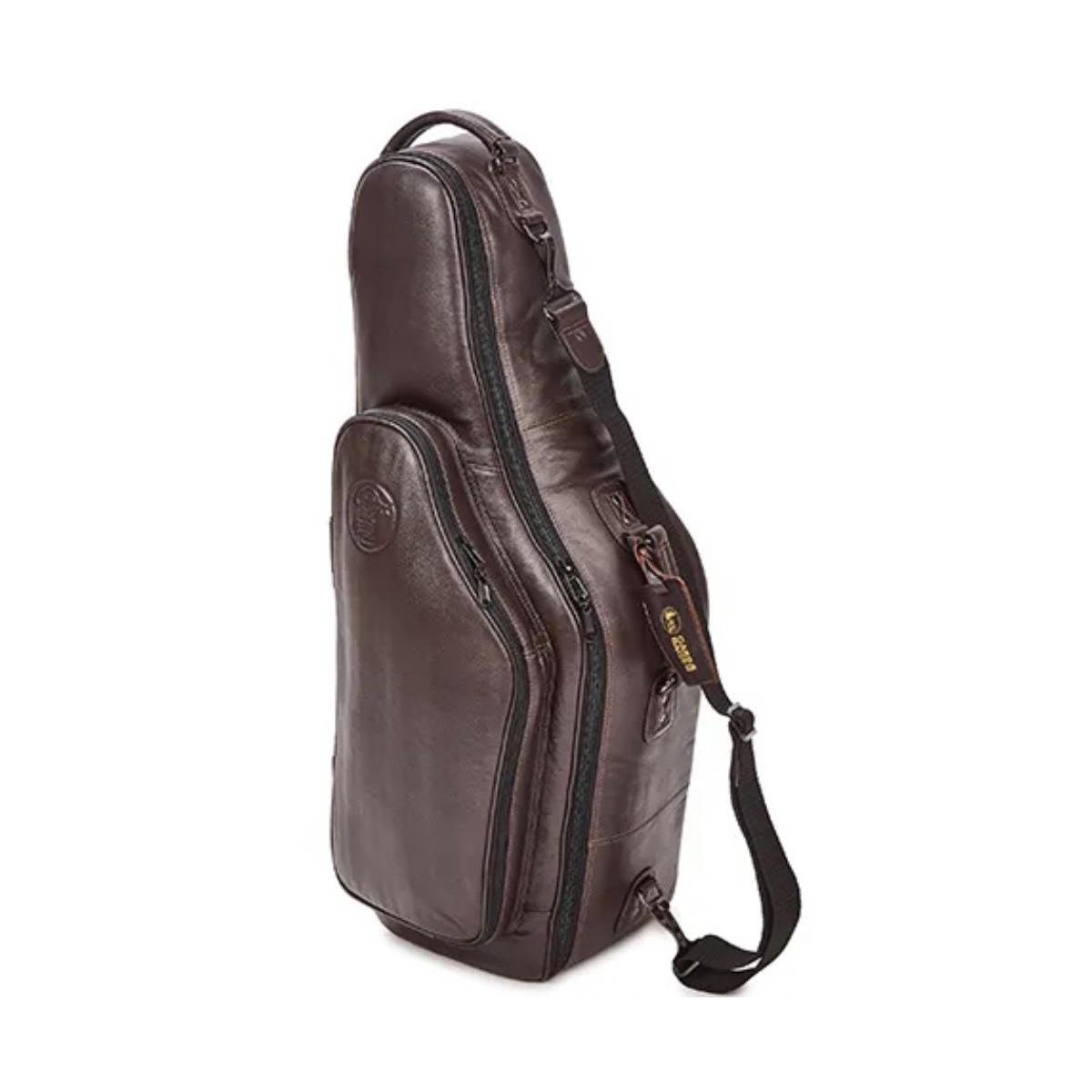 Gard 104c-mldb compact custodia in pelle marrone per sax alto