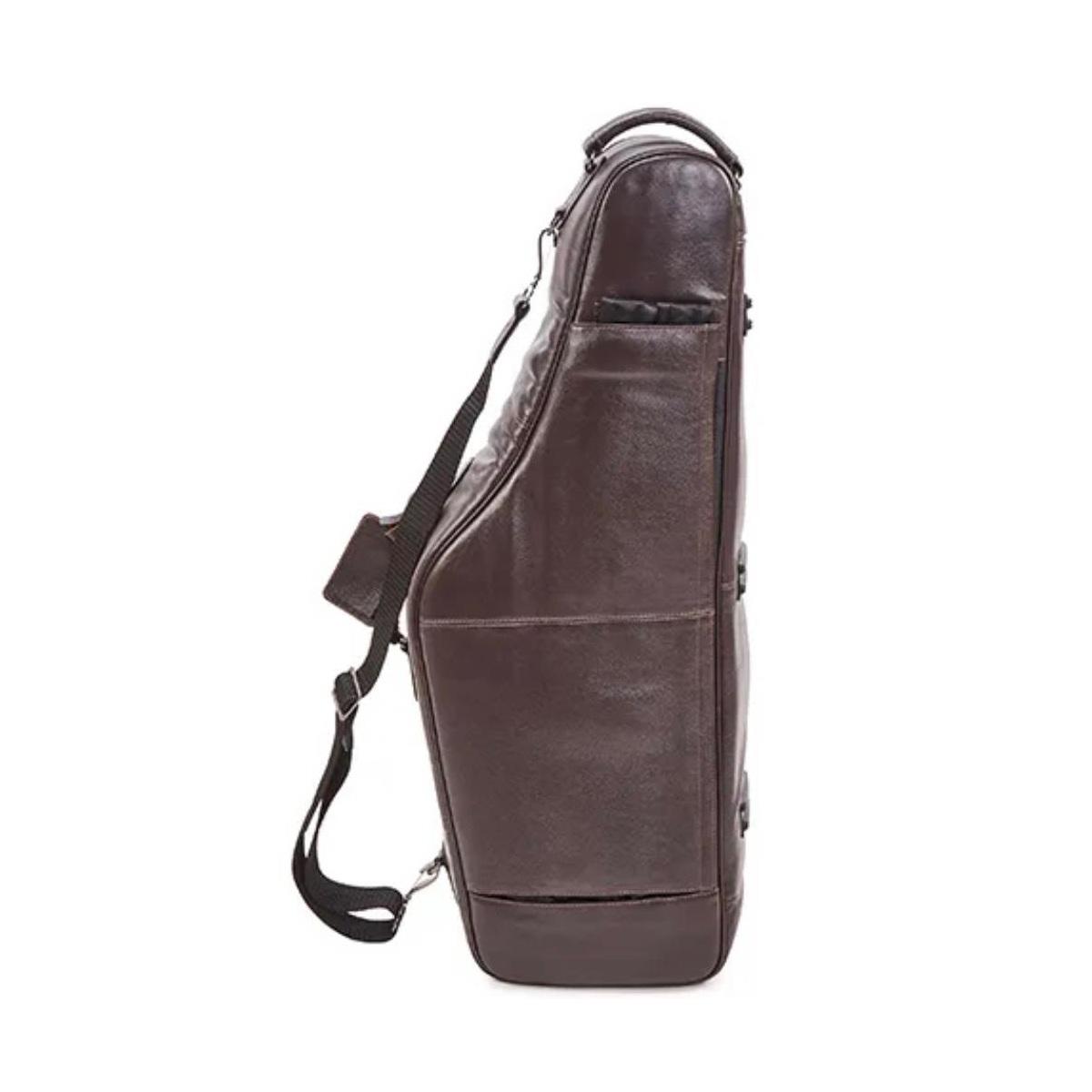 Gard 104c-mldb compact custodia in pelle marrone per sax alto