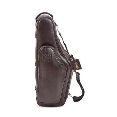 Gard 104c-mldb compact custodia in pelle marrone per sax alto