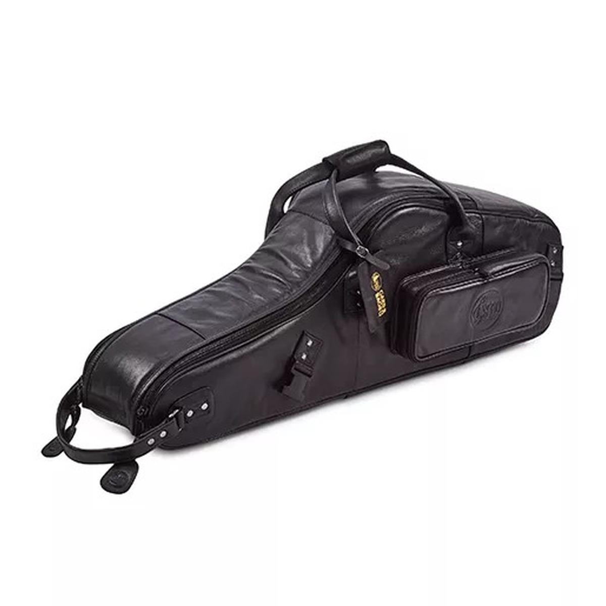 Gard 105c-mlk compact in pelle nera per sax tenore
