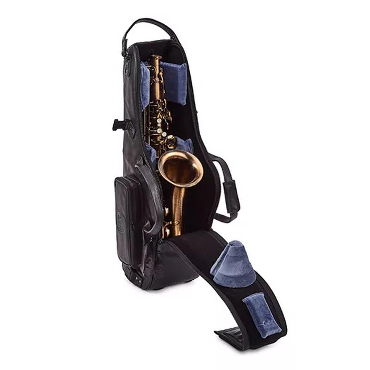 Gard 105c-mlk compact in pelle nera per sax tenore