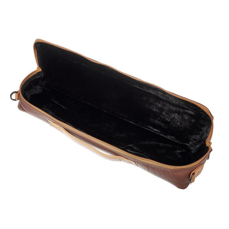 Gard 166-dmlnt ultra copri custodia in pelle marrone per flauto traverso