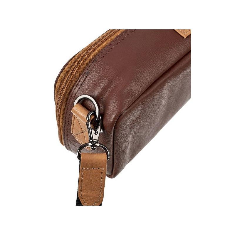 Gard 166-dmlnt ultra copri custodia in pelle marrone per flauto traverso