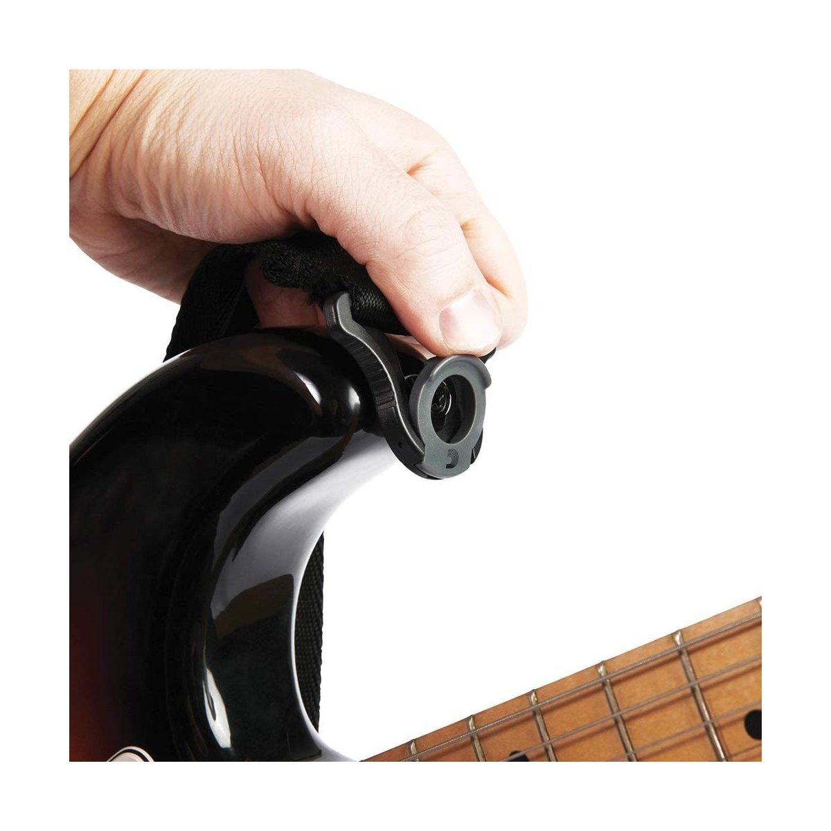 D'addario 50bal00 tracolla nera per chitarra con sistema auto lock