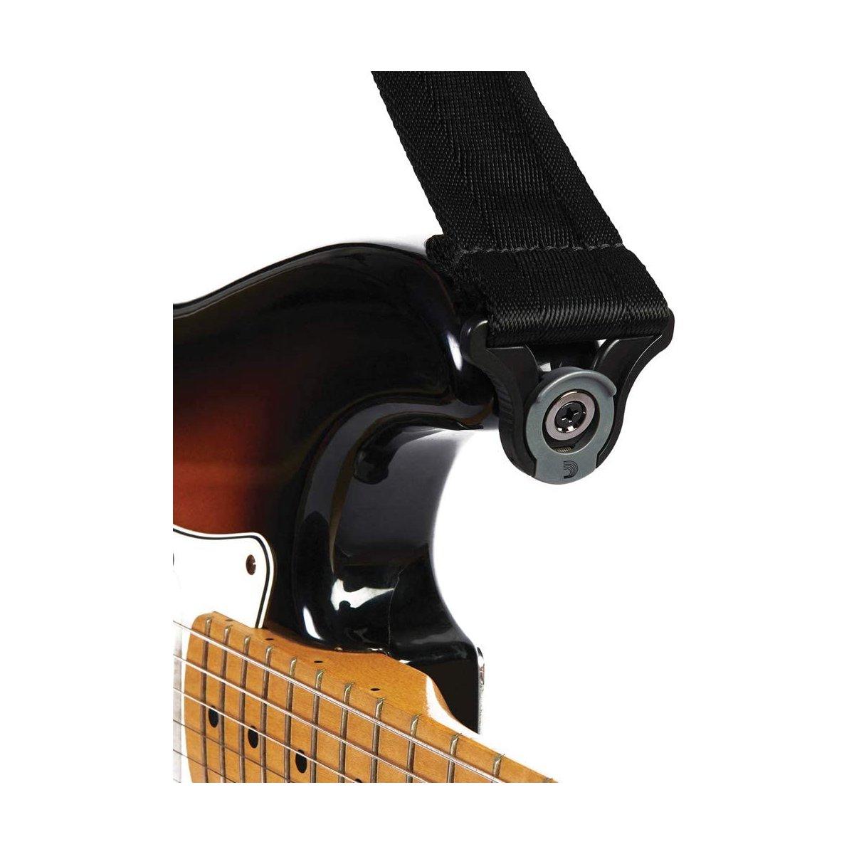 D'addario 50bal09 tracolla metal grey per chitarra con sistema auto lock