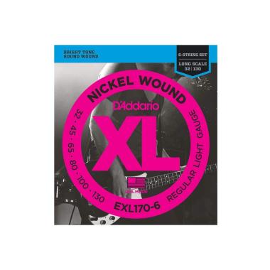 D'addario exl170-6 set di corde per basso elettrico 6 corde 32-130
