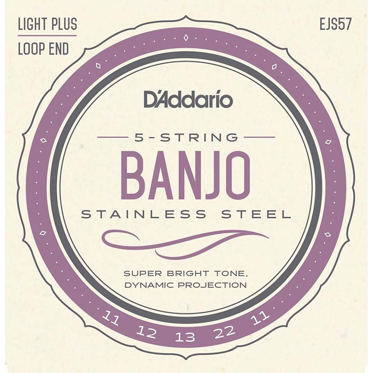 D'addario ejs57 muta di corde per banjo medium