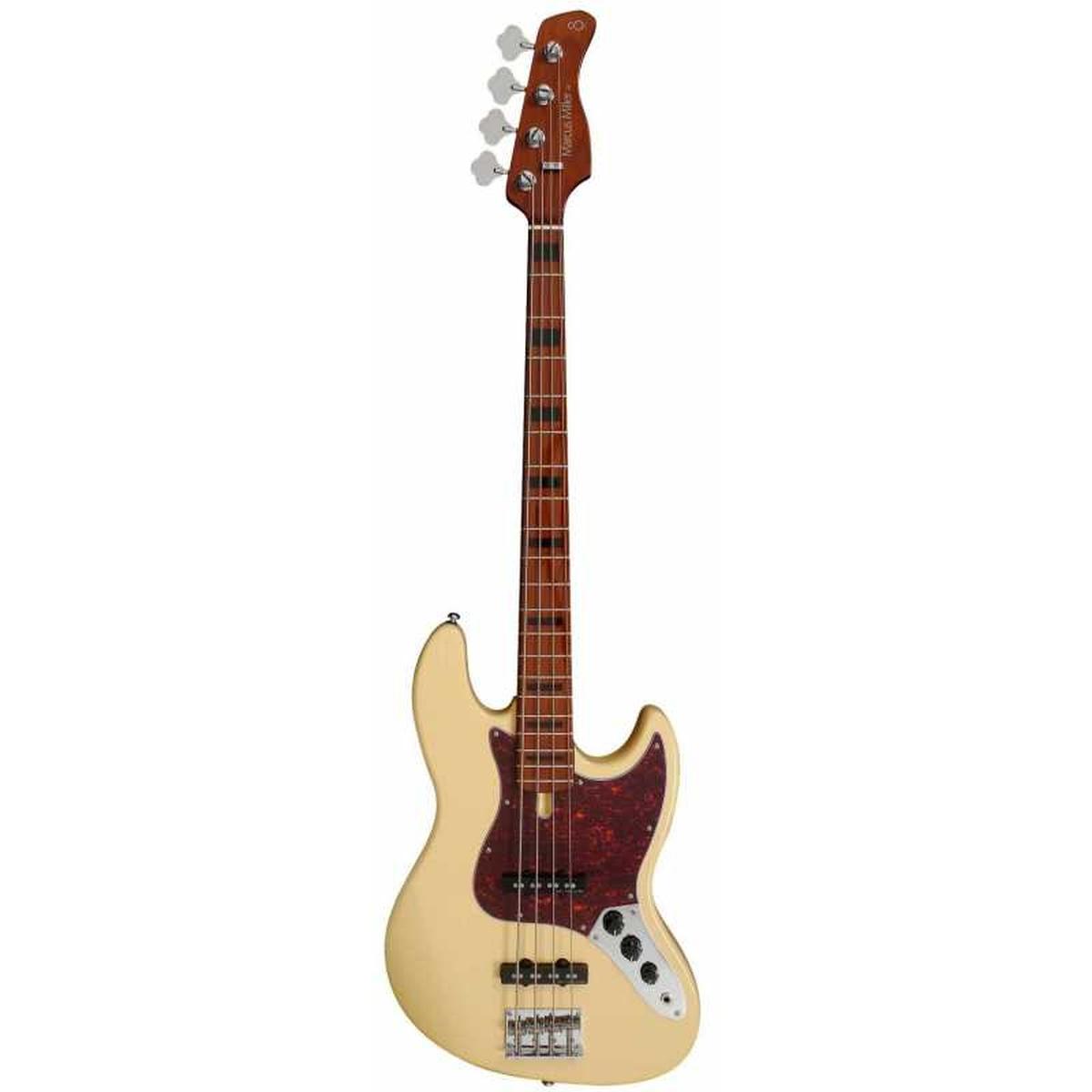 Marcus miller v5 alder-4 vwh vintage white basso elettrico 4 corde