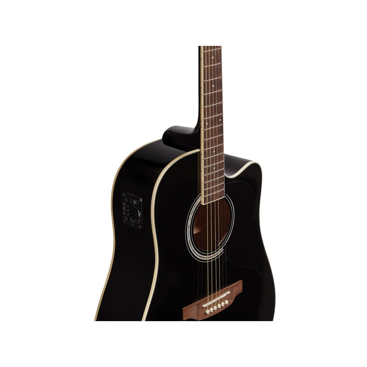 EKO GUITARS Ranger 6 CW Eq Black CHITARRA ACUSTICA ELETTRIFICATA