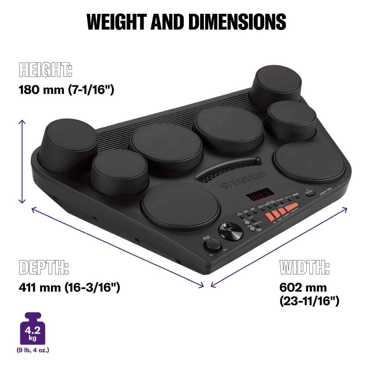 Yamaha dd75 batteria elettronica 8 touch pad