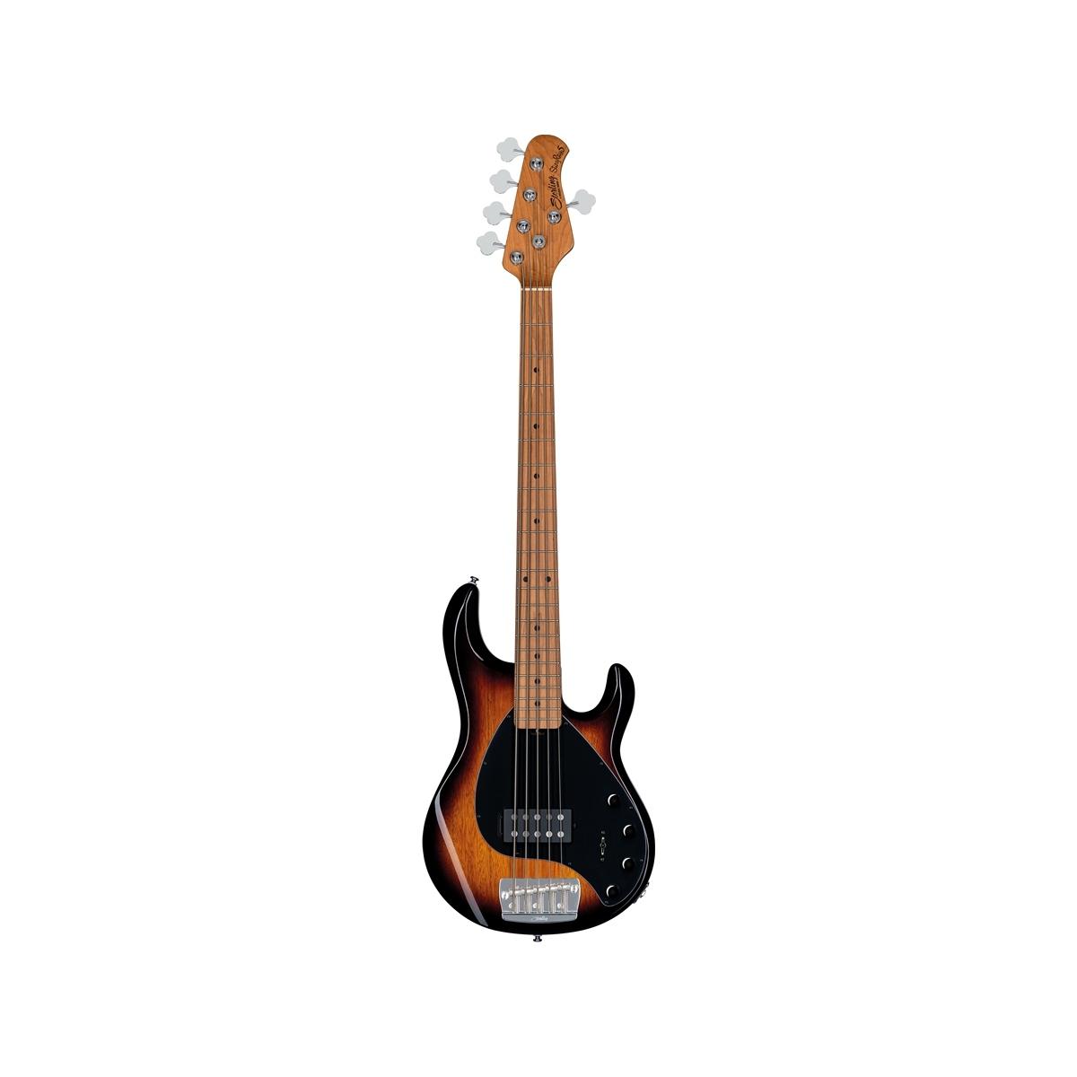 STERLING BY MUSIC MAN StingRay Ray35 5 Vintage Sunburst Tastiera Acero Roasted BASSO ELETTRICO 5 CORDE