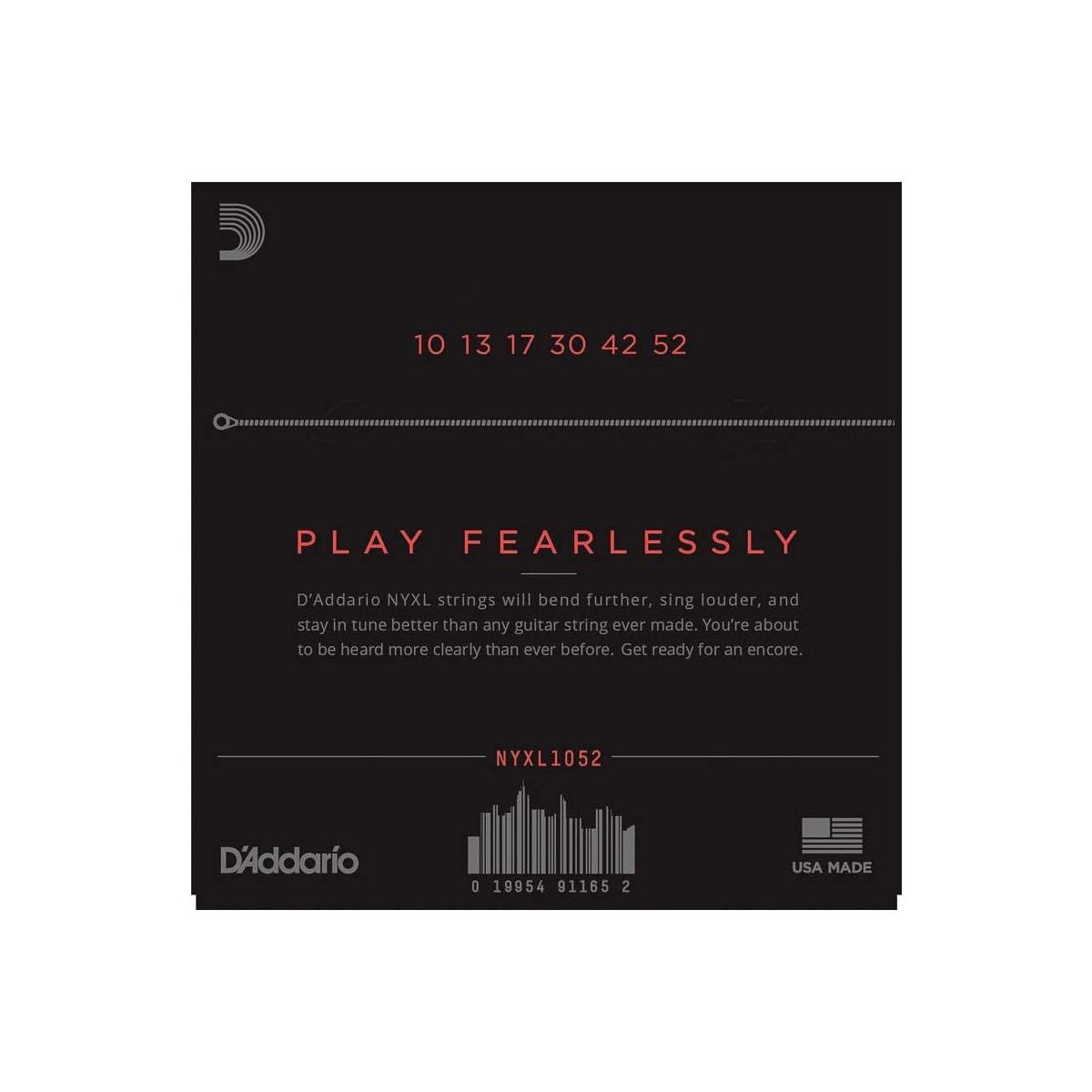 D'addario nyxl1052 set corde chitarra elettrica