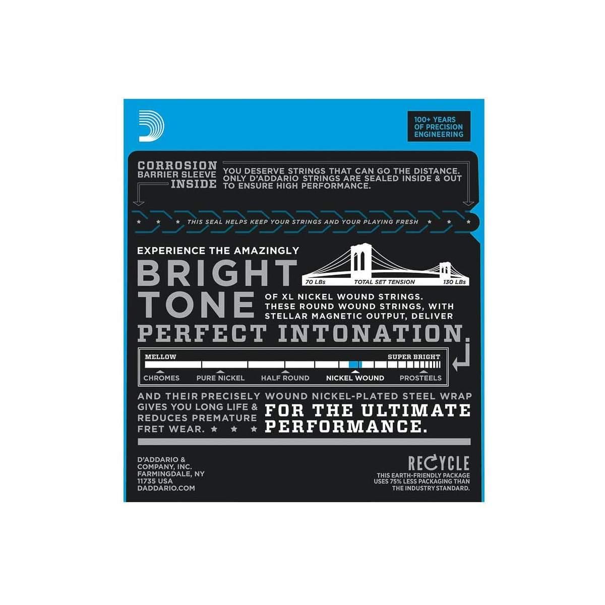 D'addario exl140 set corde per chitarra elettrica 10-52