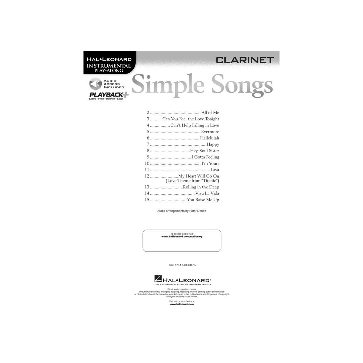 Simple songs per clarinetto