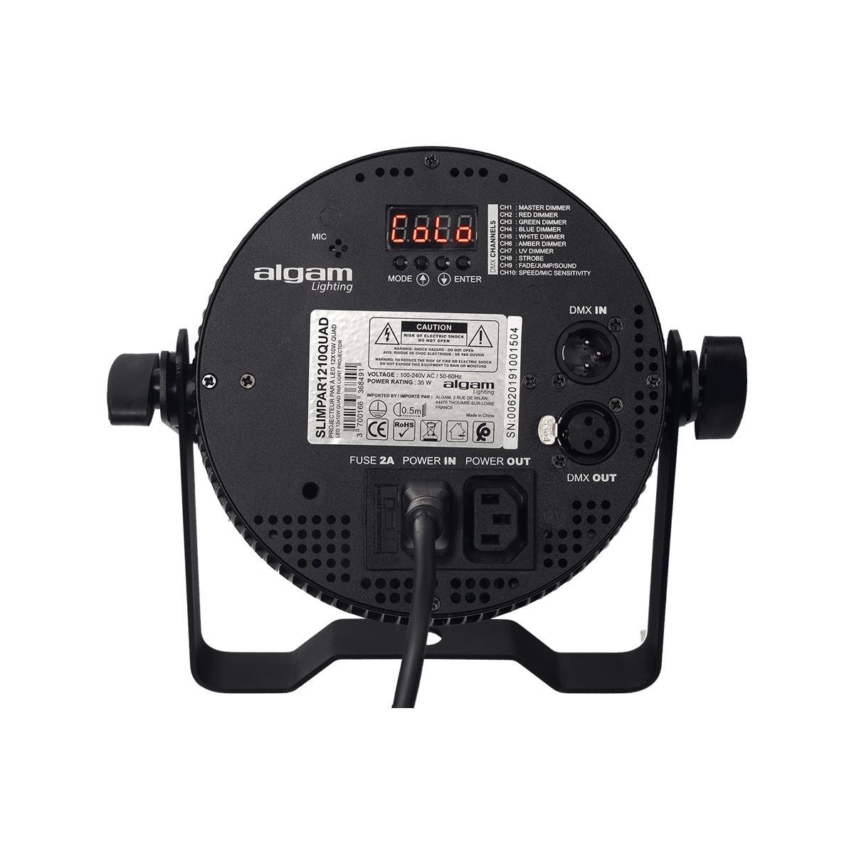 ALGAM LIGHTING SLIMPAR-1210-QUAD Proiettore Par LED 12 x 10W RGBW