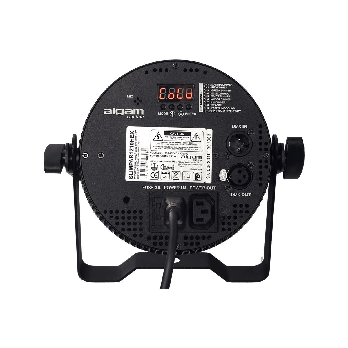 ALGAM LIGHTING SLIMPAR-1210-HEX Proiettore Par LED 12 x 10W RGBWAU