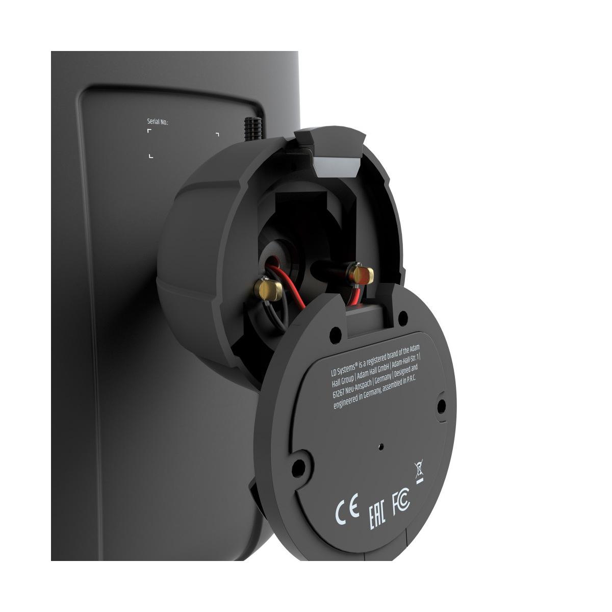 LD SYSTEMS DQOR 8 B - Altoparlante passivo da 8" a 2 vie per installazione all'interno/all'esterno 8 Ohm, nero