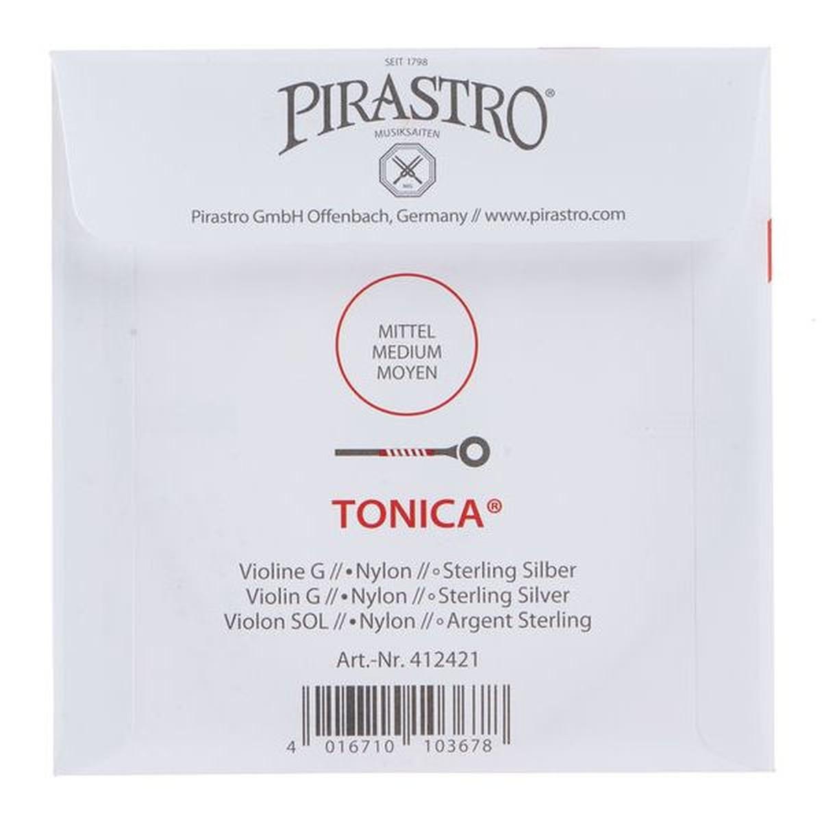 Pirastro tonica 412021 set di corde per violino 4/4 con mi pallino