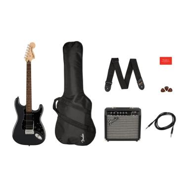 Fender squier affinity series stratocaster pack hss lrl charcoal frost metallic