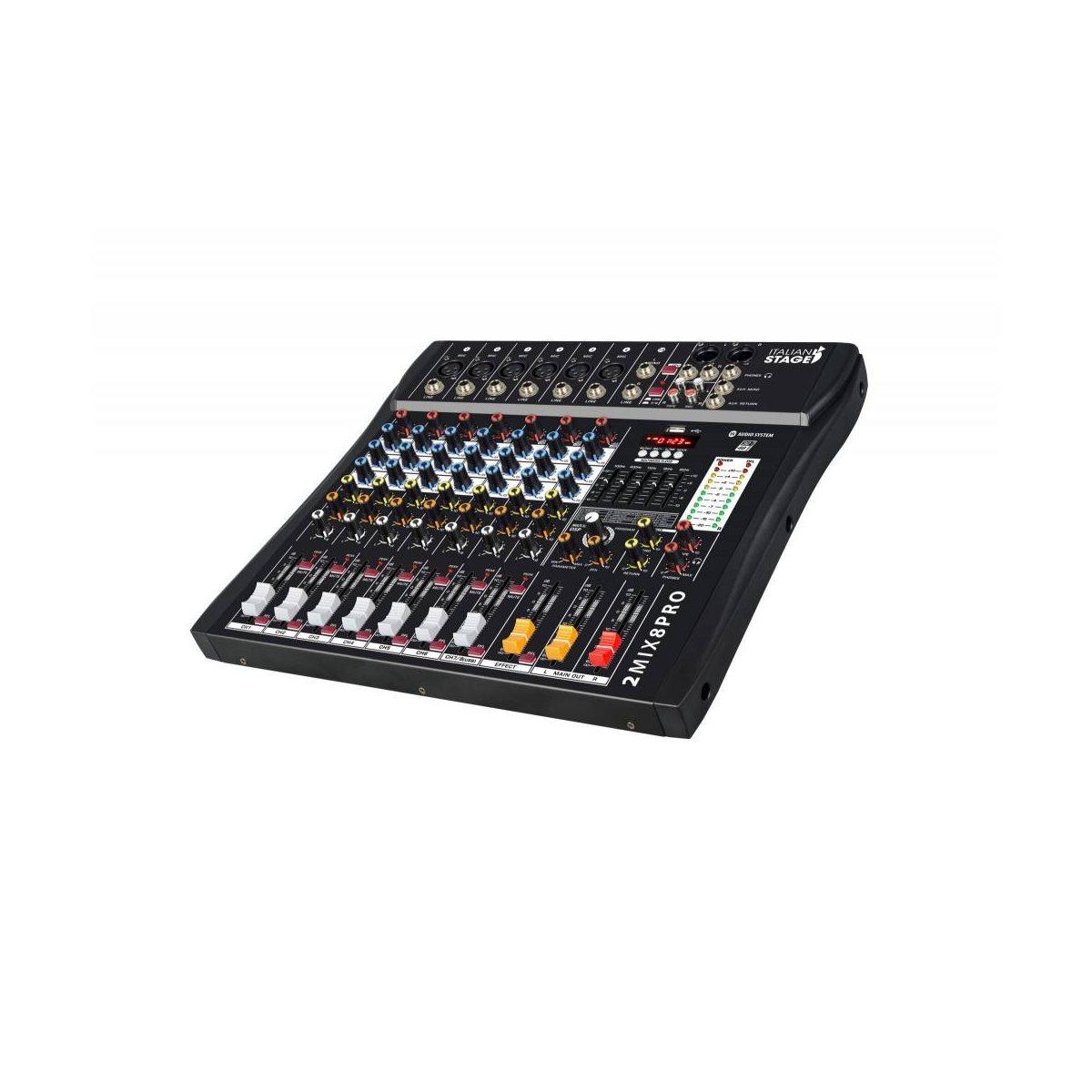 Italian stage 2mix8pro mixer analogico 8 canali