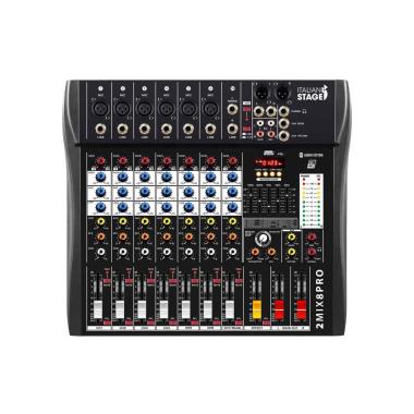 Italian stage 2mix8pro mixer analogico 8 canali