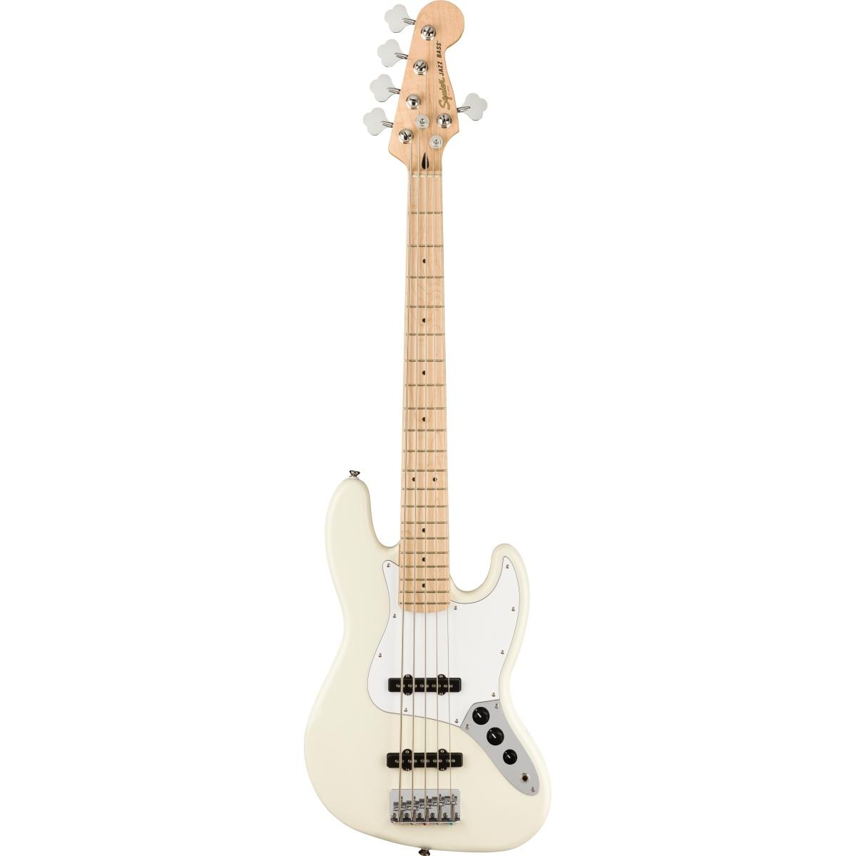 Fender affinity jazz bass v mn wpg olympic white basso elettrico 5 corde