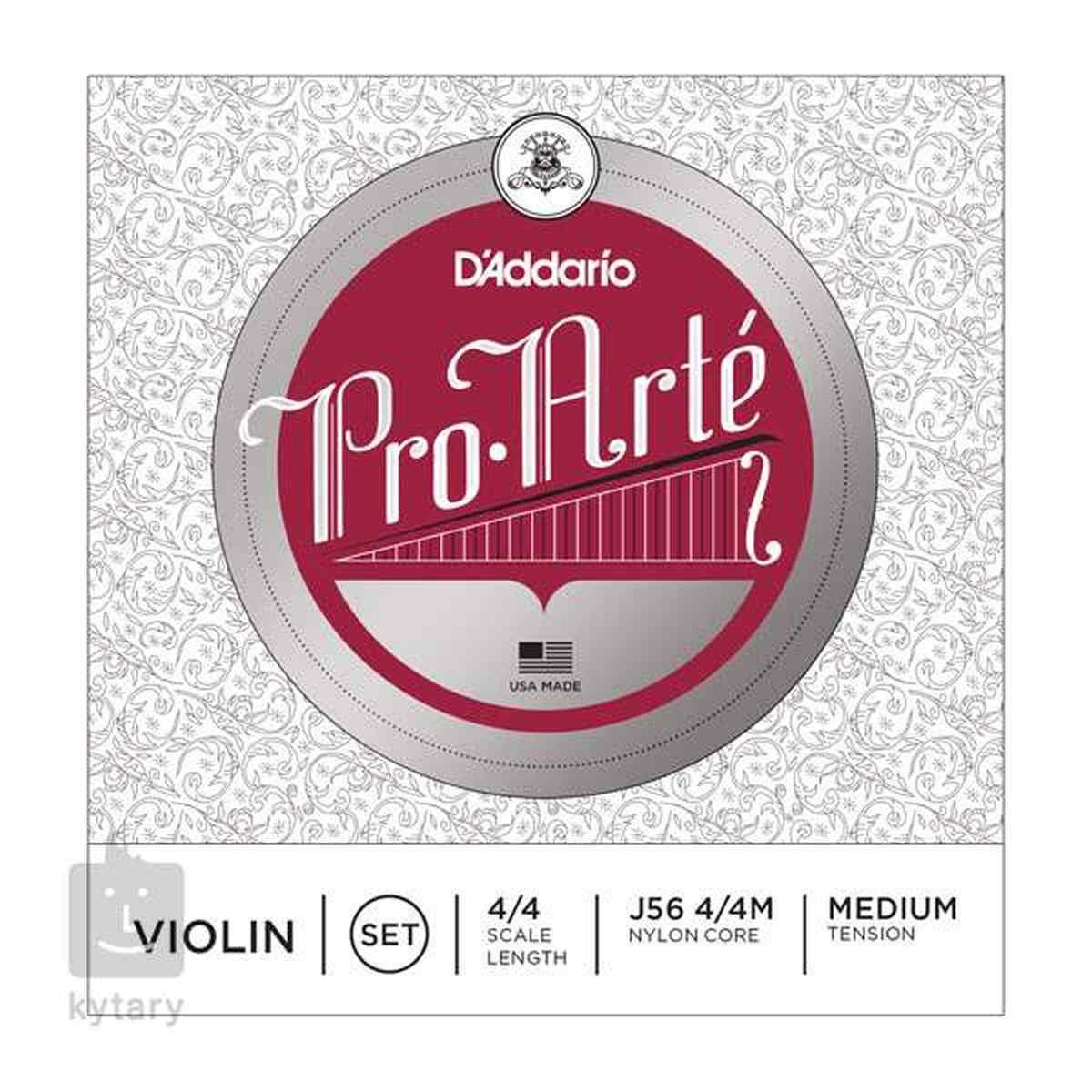D'addario j56 4/4m pro arte set di corde per violino medium tension